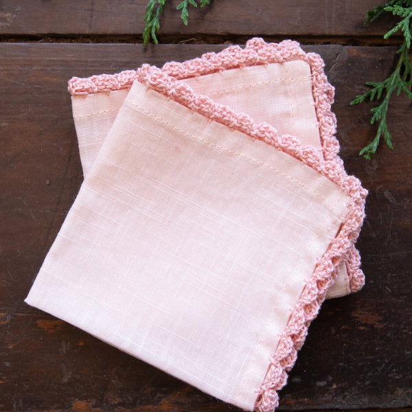 Buy Riya Pink Handkerchief Set of 2 | Shop Verified Sustainable Handkerchiefs on Brown Living™