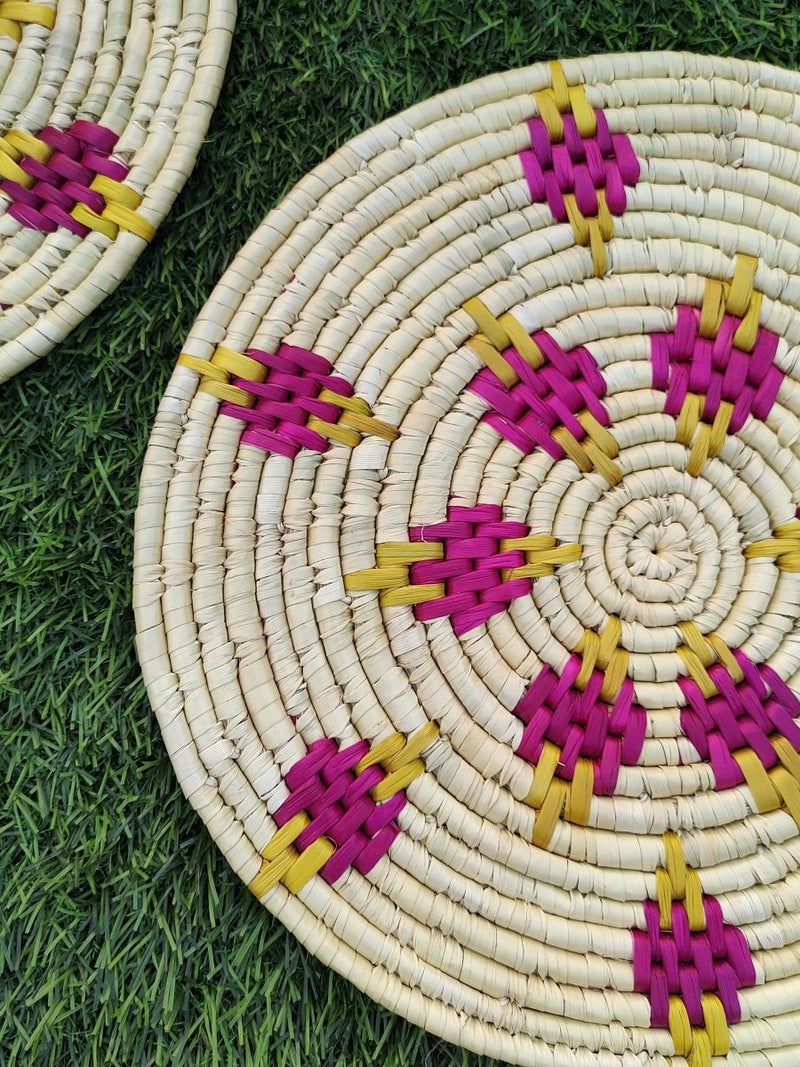 Buy Set of 2 | Moonj Grass Round Placemats | Shop Verified Sustainable Table Essentials on Brown Living™