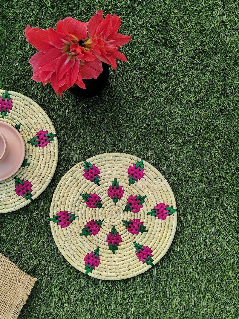 Buy Set of 2 | Moonj Grass Round Placemats | Shop Verified Sustainable Table Essentials on Brown Living™