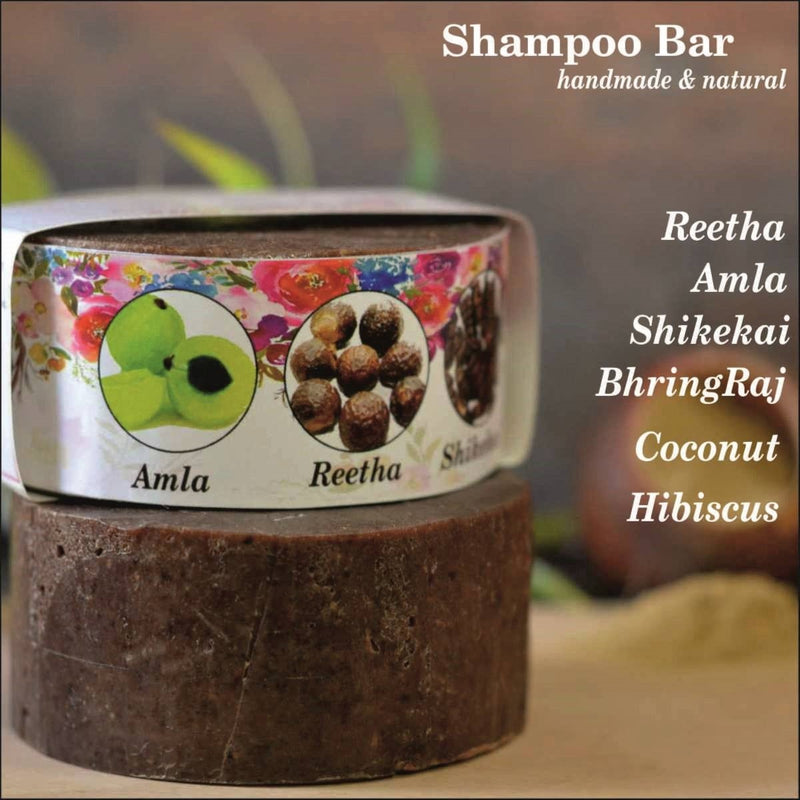 Buy Shampoo Bar | Pack of 2 | Shikakai, Reetha, Amala, Bhrujngaraj, Coconut Milk, Hibiscus | Shop Verified Sustainable Hair Shampoo Bar on Brown Living™