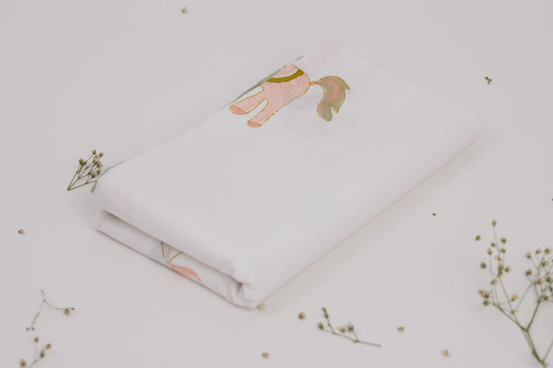 Buy Sheet - I Am Going To The Circus - Peach | Shop Verified Sustainable Bed Linens on Brown Living™