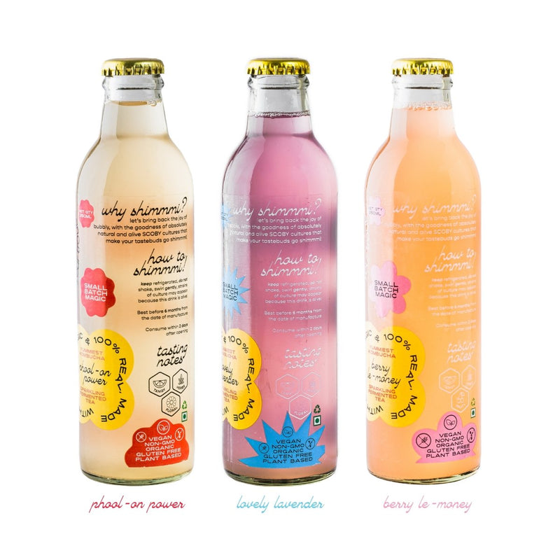 Buy Shimmmi Kombucha - Sparkling Fermented Tea | Color-me-all Box | Box of 6 (250ml x 6) | Shop Verified Sustainable Health & Energy Drinks on Brown Living™