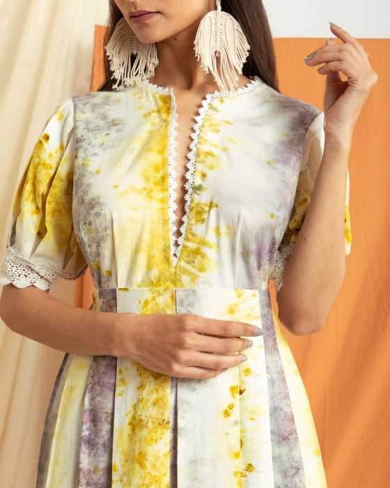 Buy Sienna Dress with Botanical Prints | Shop Verified Sustainable Womens Dress on Brown Living™