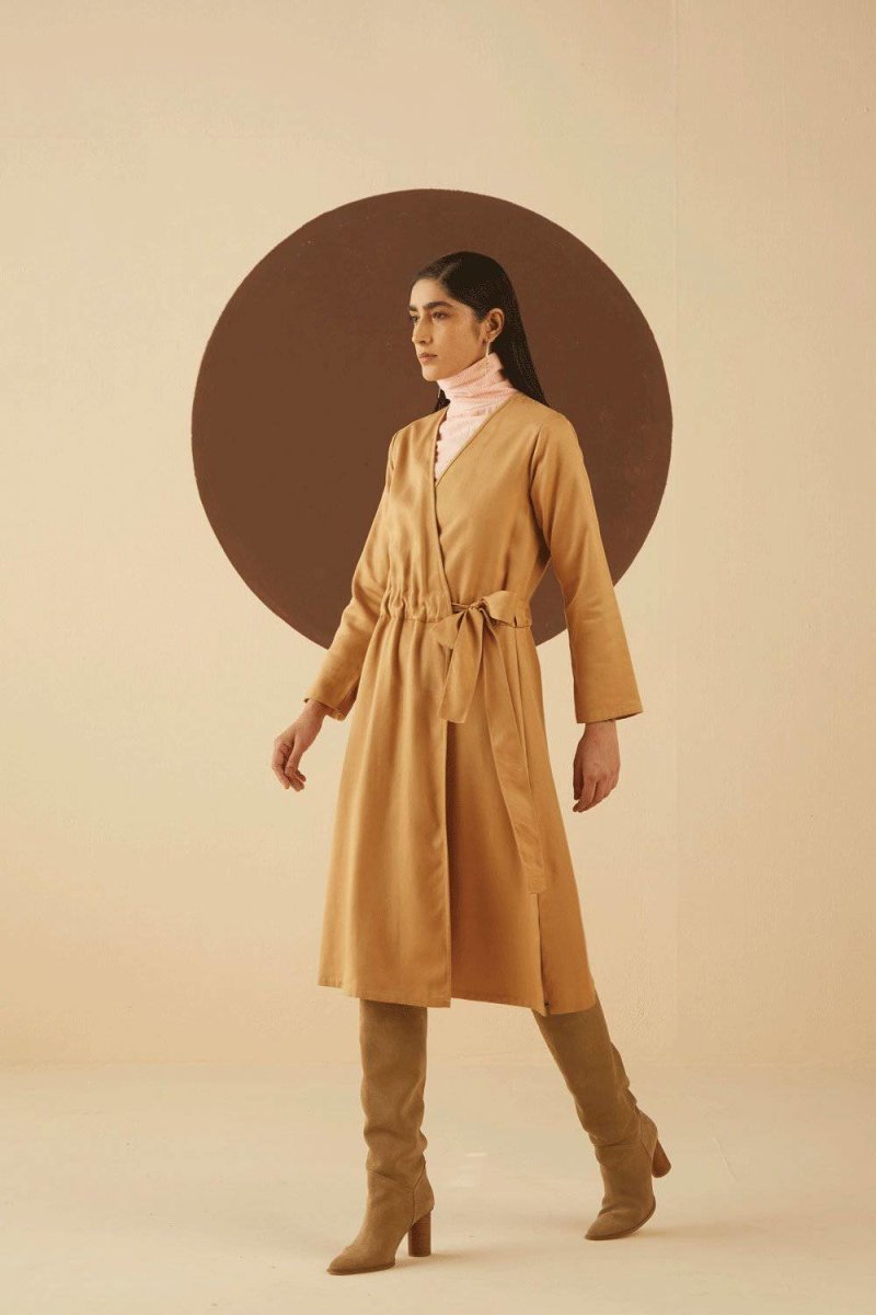 Buy Sierra Solid Wrap Dress | Shop Verified Sustainable Womens Dress on Brown Living™