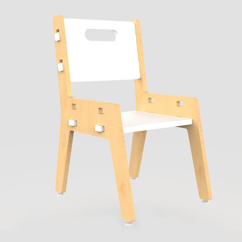 Buy Silver Peach Childrens Wooden Chair | Shop Verified Sustainable Decor & Artefacts on Brown Living™