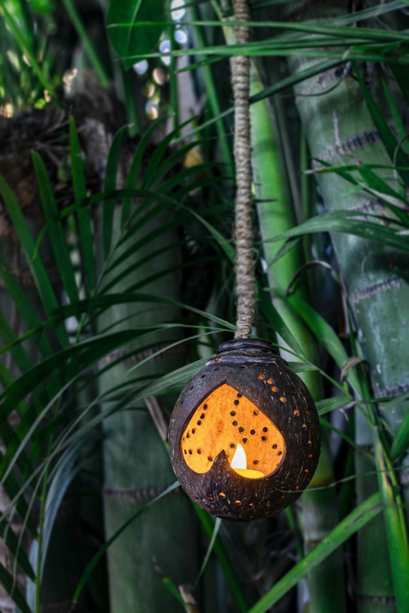 Buy Siva Coconut Lantern | Shop Verified Sustainable Lamps & Lighting on Brown Living™