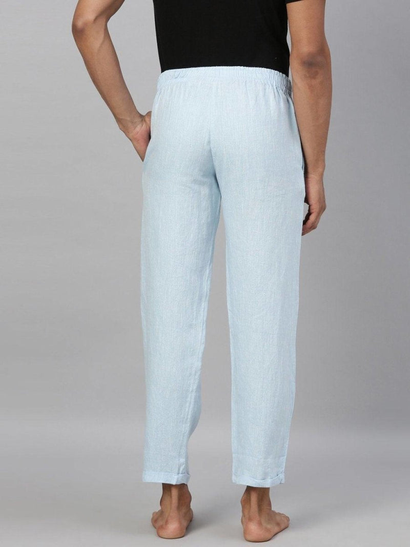 Buy Sky Blue Colour Solid Hemp Lounge Pants for Men | Shop Verified Sustainable Mens Pants on Brown Living™