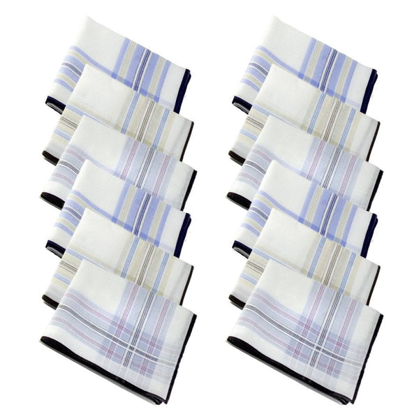 Buy Slim Cotton Hankies - Colored Stripes, Pack Of 12 | Shop Verified Sustainable Handkerchiefs on Brown Living™