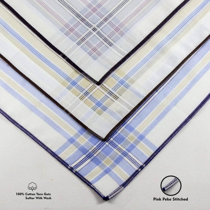 Buy Slim Cotton Hankies - Colored Stripes, Pack Of 12 | Shop Verified Sustainable Handkerchiefs on Brown Living™