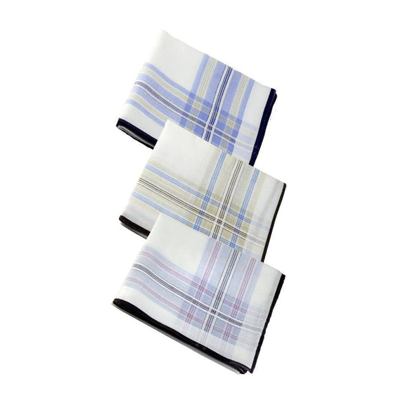 Buy Slim Cotton Hankies - Colored Stripes, Pack Of 3 | Shop Verified Sustainable Handkerchiefs on Brown Living™