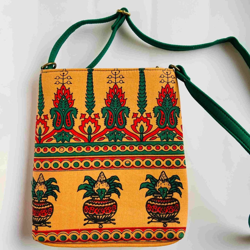 Buy Sling Bag - Pure Cotton- Kumbam | Shop Verified Sustainable Womens Bag on Brown Living™