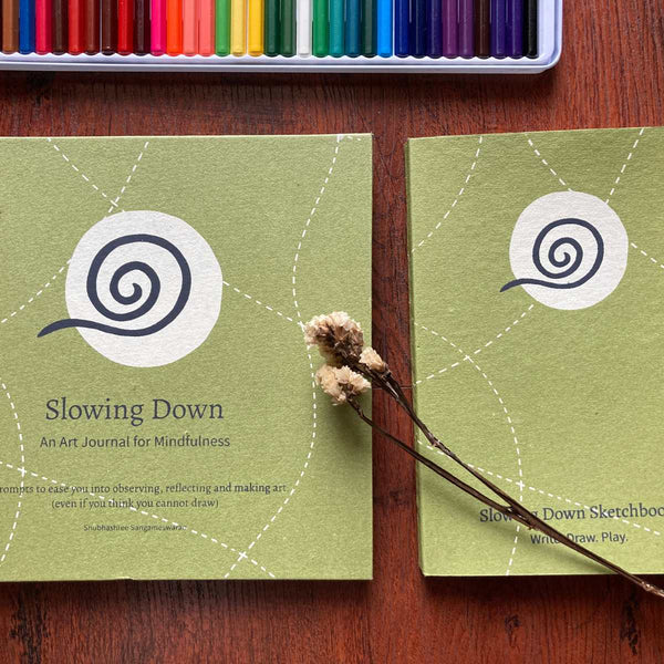 Buy Slowing Down Art Journal with Sketchbook | Shop Verified Sustainable Notebooks & Notepads on Brown Living™