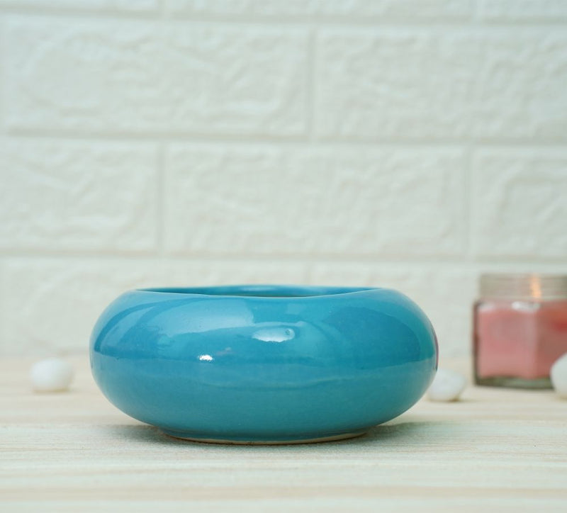 Buy Small Ceramic Pots for Desk | Sky Blue | Shop Verified Sustainable Pots & Planters on Brown Living™