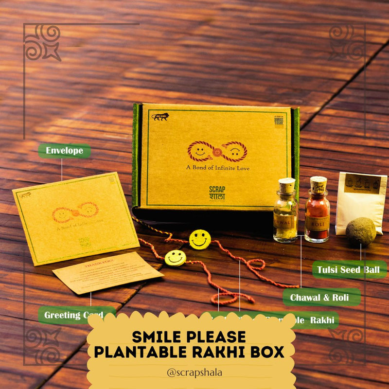 Buy Smile Please Plantable Seed Rakhi Box | 2 Seed Rakhis | Shop Verified Sustainable Rakhi on Brown Living™