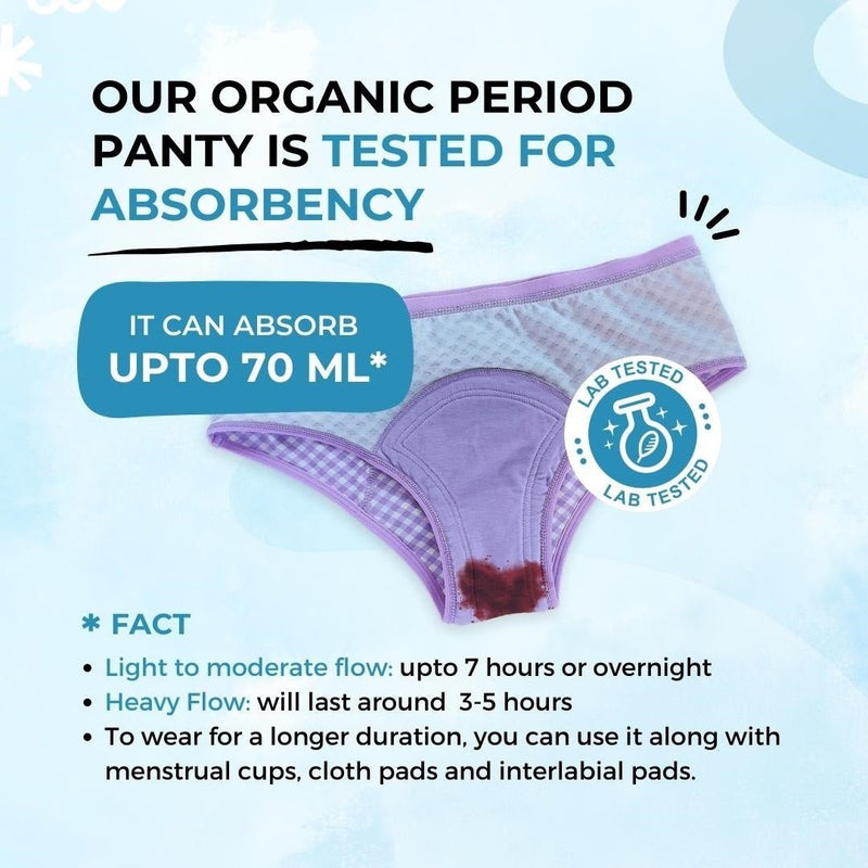 Buy Organic Reusable/Washable/Leakproof/Absorbent Period Panty (Hipster) | Shop Verified Sustainable Womens Underwear on Brown Living™