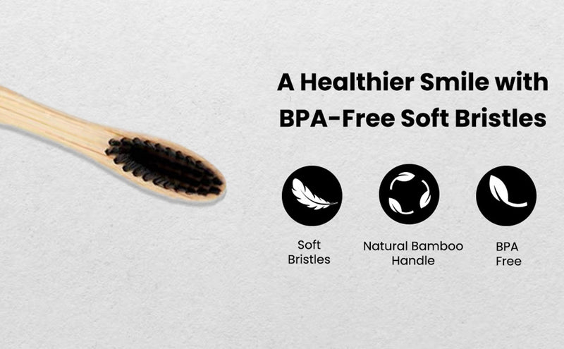 Soft Bristle Bamboo Toothbrush | Verified Sustainable Tooth Brush on Brown Living™