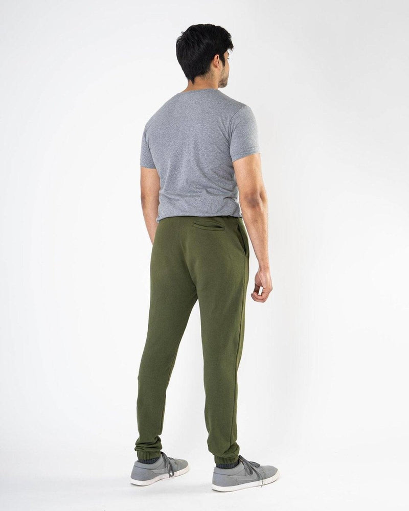 Buy Solid Men's Green Athleisure Joggers | Shop Verified Sustainable Mens Pants on Brown Living™