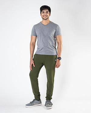 Buy Solid Men's Green Athleisure Joggers | Shop Verified Sustainable Mens Pants on Brown Living™