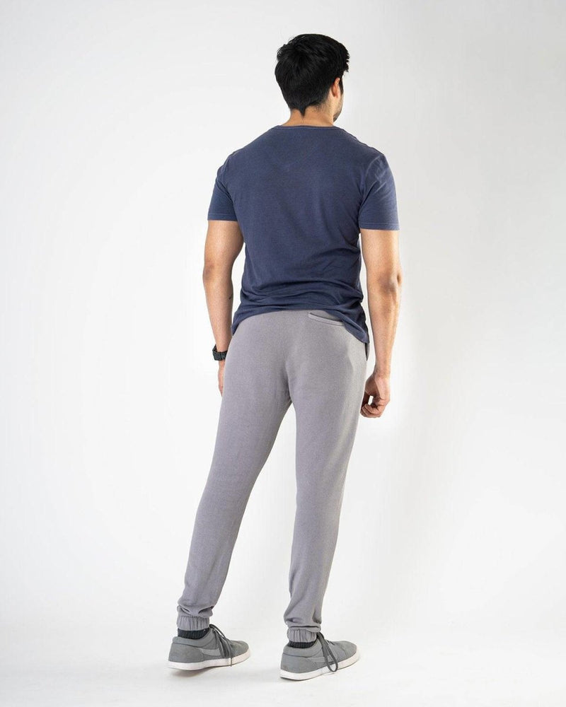 Buy Solid Men's Grey Athleisure Joggers | Shop Verified Sustainable Mens Pants on Brown Living™