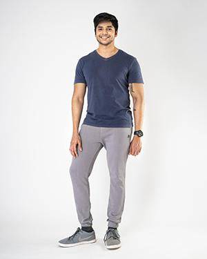 Buy Solid Men's Grey Athleisure Joggers | Shop Verified Sustainable Mens Pants on Brown Living™