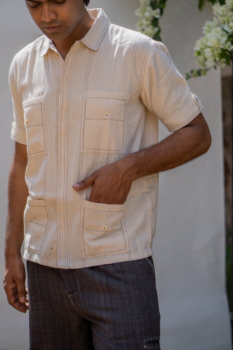 Buy Sonder Cotton Four Pocket Shirt | Shop Verified Sustainable Mens Shirt on Brown Living™