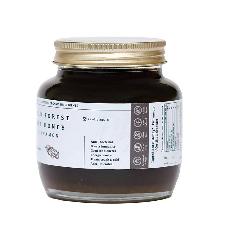 Buy Sri Lanka Cinnamon infused Honey - Raw Wild Forest Organic Bee Honey | Shop Verified Sustainable Honey & Syrups on Brown Living™