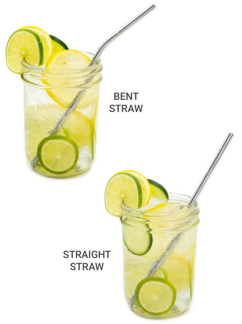 Buy Stainless Steel Straws (4 Straight + 4 Bent) | Shop Verified Sustainable Straw on Brown Living™