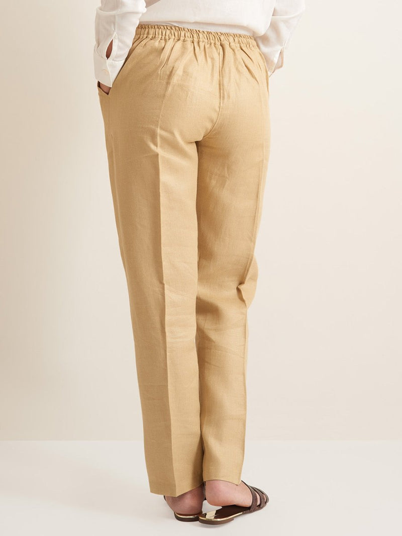 Buy Straight Fit Linen Pants - Twill Weave | Shop Verified Sustainable Womens Pants on Brown Living™