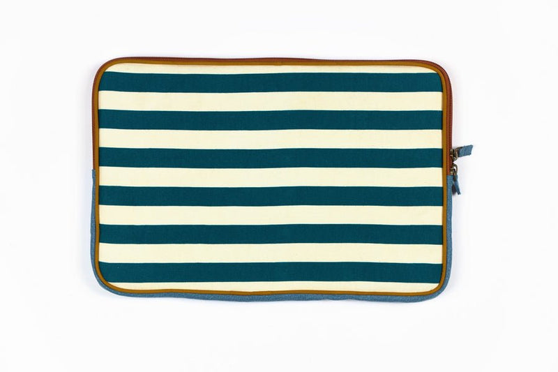 Buy Striped Laptop Sleeve | Upcycled | Shop Verified Sustainable Laptop Sleeve on Brown Living™