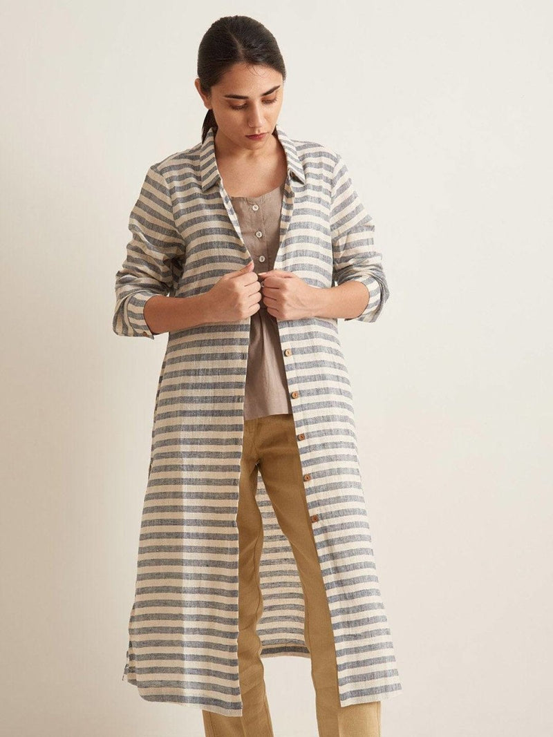 Buy Striped Shirt Tunic | Shop Verified Sustainable Womens Tunic on Brown Living™