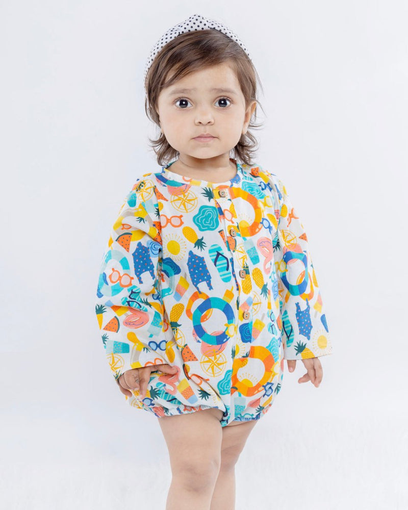 Buy Summer Daze Aloha Unisex Onesie | Kids onesie | Made with organic cotton | Shop Verified Sustainable Kids Onesies on Brown Living™