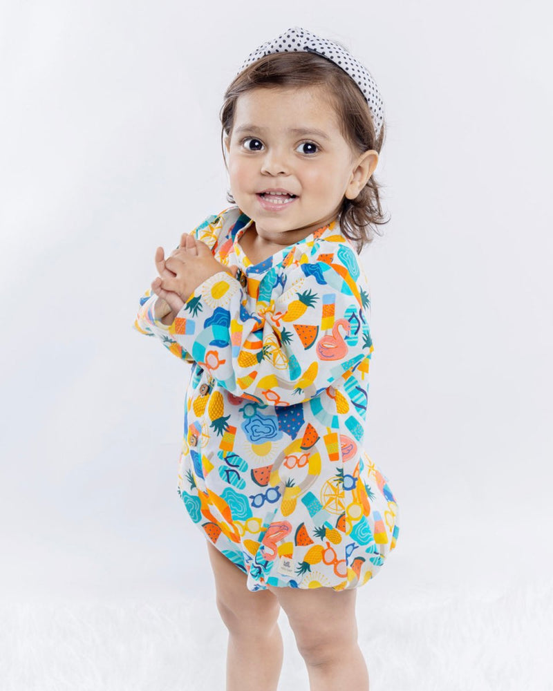 Buy Summer Daze Aloha Unisex Onesie | Kids onesie | Made with organic cotton | Shop Verified Sustainable Kids Onesies on Brown Living™