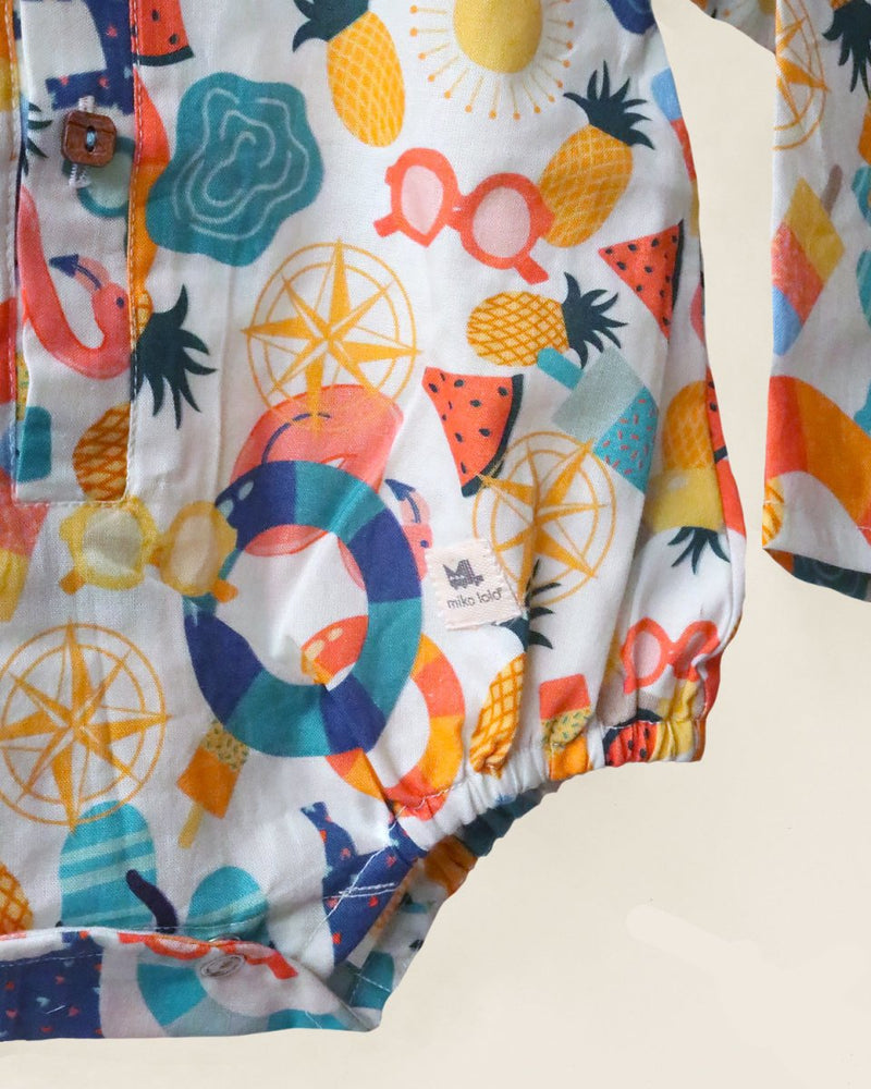 Buy Summer Daze Aloha Unisex Onesie | Kids onesie | Made with organic cotton | Shop Verified Sustainable Kids Onesies on Brown Living™