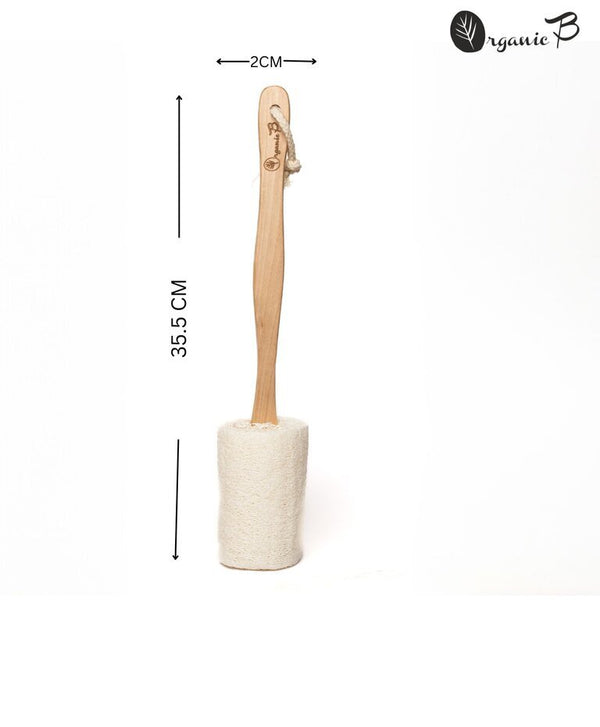 Sundried Desi Bottle Gourd Loofah with Teak Wood handle | Verified Sustainable Personal care on Brown Living™