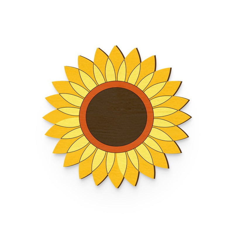 Buy Sunflower Hand Painted Wooden Magnet | Shop Verified Sustainable Stationery on Brown Living™