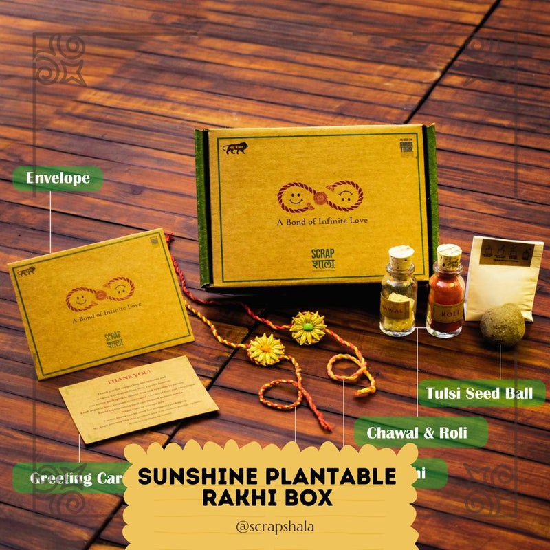 Buy Sunshine Plantable Seed Rakhi Box | Pair of 2 Seed Rakhi | Shop Verified Sustainable Rakhi on Brown Living™