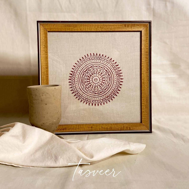 Buy Tasveer Circular Pattern Block Print Frames | Shop Verified Sustainable Wall Decor on Brown Living™