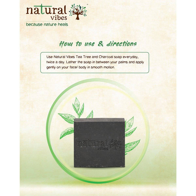 Buy Tea Tree and Acitivated Charcoal Soap - 150g | Shop Verified Sustainable Body Soap on Brown Living™