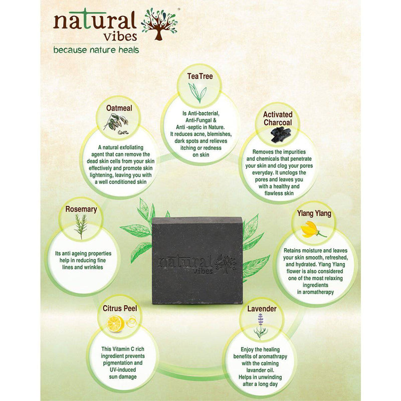 Buy Tea Tree and Acitivated Charcoal Soap - 150g | Shop Verified Sustainable Body Soap on Brown Living™