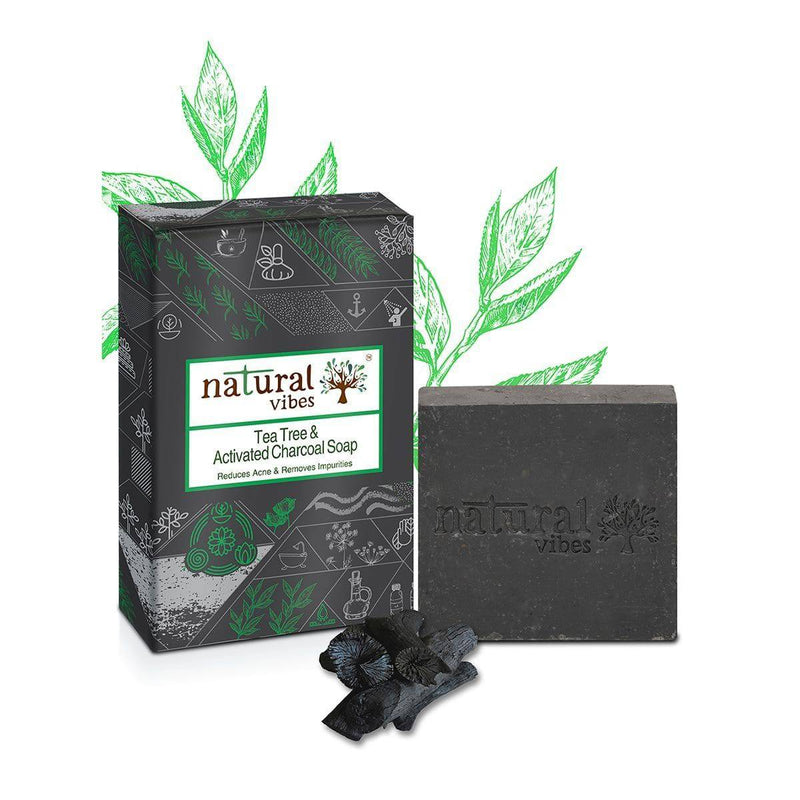 Buy Tea Tree and Acitivated Charcoal Soap - 150g | Shop Verified Sustainable Body Soap on Brown Living™