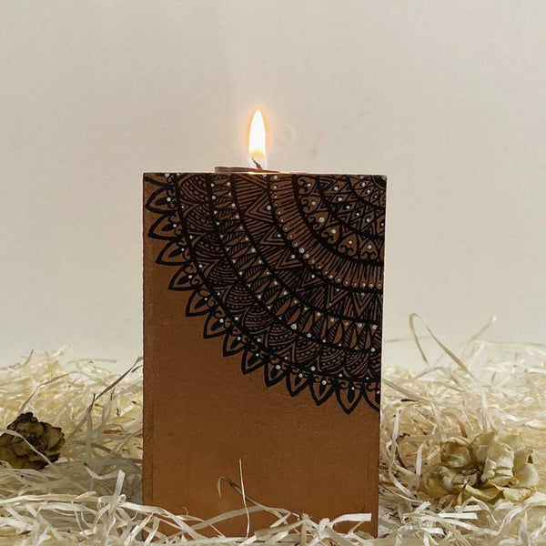 Buy Tealight Stand with Mandala design | Shop Verified Sustainable Decor & Artefacts on Brown Living™