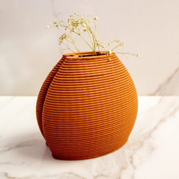 Buy Terracotta Double Over Vase | Shop Verified Sustainable Products on Brown Living