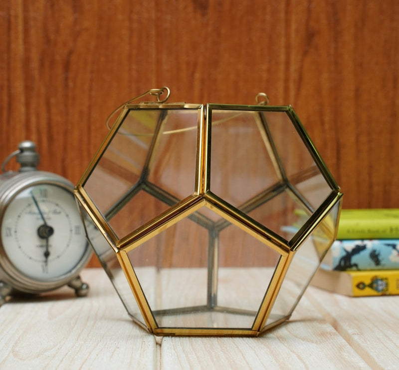 Buy Terrarium Glass Containers with Terrarium Grow Kit (Golden Fullerene) | Shop Verified Sustainable Pots & Planters on Brown Living™