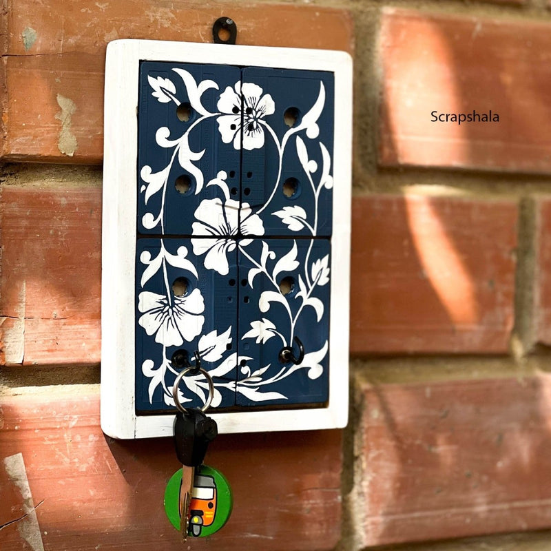 Buy The Blue Pottery Geet Keyholder | Upcycled | Audio tapes | Shop Verified Sustainable Wall Decor on Brown Living™