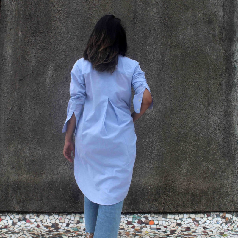 Buy The Blue Shirt Blue Cotton Shirt | Shop Verified Sustainable Womens Shirt on Brown Living™