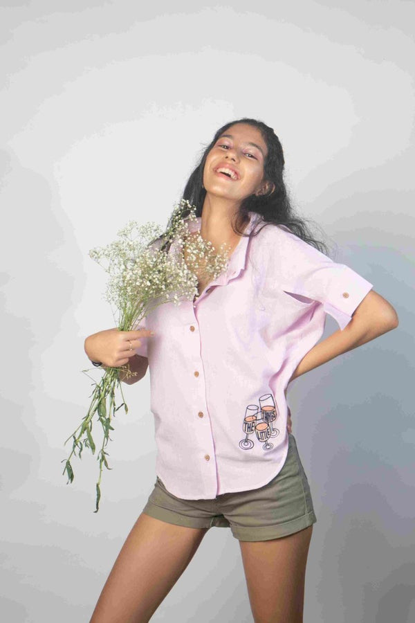 Buy The Lilac Cheers Shirt | Shop Verified Sustainable Womens Shirt on Brown Living™