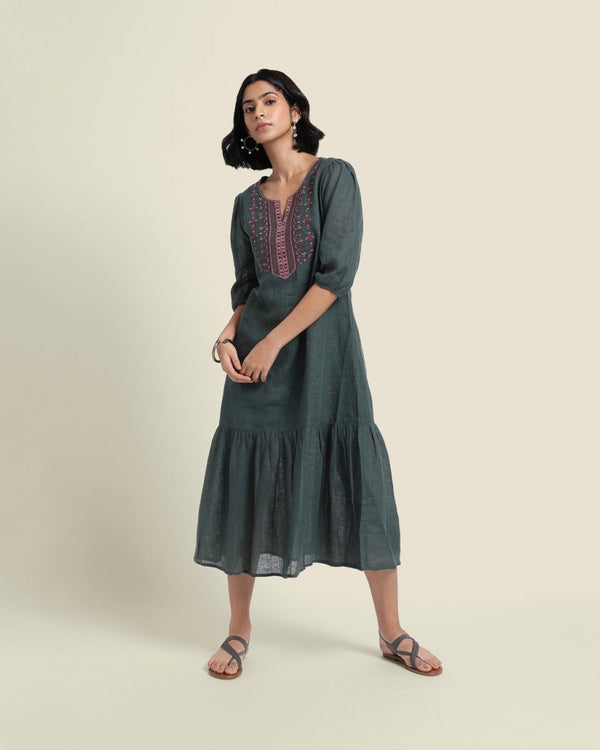 Buy The Whirl Linen Dress | Shop Verified Sustainable Products on Brown Living