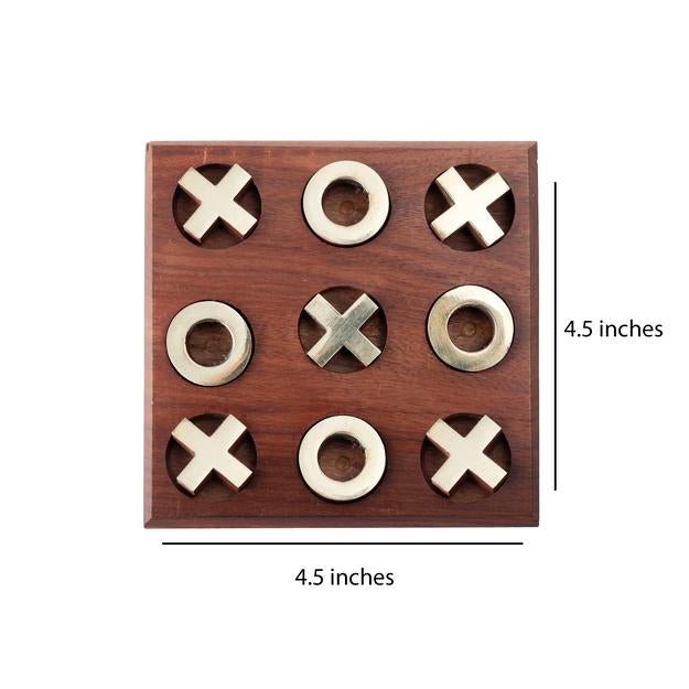 Buy Tick Tack Toe- Metal Naughts & Crosses Travel Board Game | Shop Verified Sustainable Learning & Educational Toys on Brown Living™