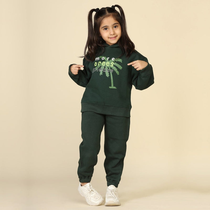 Buy Trees-Please Unisex Hoodie, Dark Green | Planet First | Shop Verified Sustainable Kids Sweat Shirts on Brown Living™