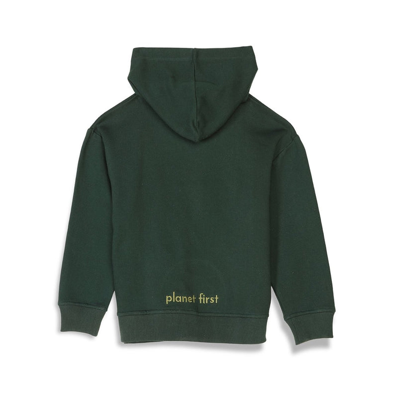 Buy Trees-Please Unisex Hoodie, Dark Green | Planet First | Shop Verified Sustainable Kids Sweat Shirts on Brown Living™